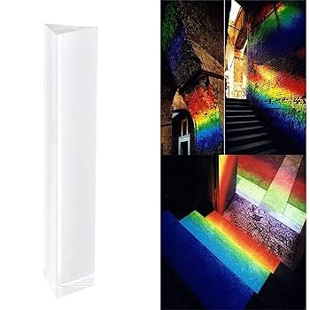 【未使用品】 虹色の眺望/Prismatic Vista 3枚セット 虹色の光を生み出す小さな立方体「プリズム」。 ガラスの三角柱